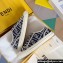 Fendi Domino Women/Men FF canvas fabric low-tops Sneakers Dark Blue/White Top Quality 2024