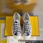 Fendi Domino Women/Men FF canvas fabric low-tops Sneakers Dark Blue/White Top Quality 2024