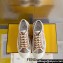 Fendi Domino Women/Men FF canvas fabric low-tops Sneakers Brown Top Quality 2024
