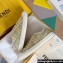 Fendi Domino Women/Men FF canvas fabric low-tops Sneakers Yellow Top Quality 2024