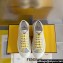Fendi Domino Women/Men FF canvas fabric low-tops Sneakers Yellow Top Quality 2024