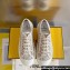 Fendi Domino Women/Men FF canvas fabric low-tops Sneakers Beige Top Quality 2024
