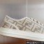 Fendi Domino Women/Men FF canvas fabric low-tops Sneakers Beige Top Quality 2024