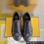 Fendi Domino Women/Men FF canvas fabric low-tops Sneakers Black Top Quality 2024
