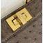 Fendi Peekaboo ISeeU Small Bag in ostrich leather Coffee 2024