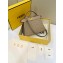 Fendi Peekaboo ISeeU Small Bag in ostrich leather Beige 2024