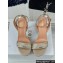 Dior Heel 12cm Platform 3cm Or Dway Heeled Sandals in Creamy Cotton Embroidered with Thread and Silver-Tone Strass 2024