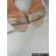 Dior Heel 12cm Platform 3cm Or Dway Heeled Sandals in Creamy Cotton Embroidered with Thread and Silver-Tone Strass 2024