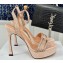 Dior Heel 12cm Platform 3cm Or Dway Heeled Sandals in Light Pink Cotton Embroidered with Thread and Silver-Tone Strass 2024