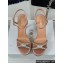 Dior Heel 12cm Platform 3cm Sunset Heeled Sandals in Light Pink Satin and Silver-Tone Strass 2024