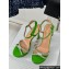 Dior Heel 12cm Platform 3cm Sunset Heeled Sandals in Green Satin and Silver-Tone Strass 2024