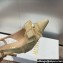 Dior Heel 7cm Adiorable Slingback Pumps in Nude Fringed Grosgrain with Bow and Pearl 2024