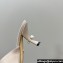Dior Heel 8cm Tribales Heeled Slides in Beige Satin with resin pearls 2024