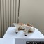 Dior Heel 8cm Tribales Heeled Slides in White Satin with resin pearls 2024