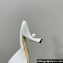 Dior Heel 8cm Tribales Heeled Slides in White Satin with resin pearls 2024
