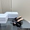 Dior Heel 8cm Tribales Heeled Slides in Black Satin with resin pearls 2024