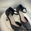 Dior Heel 5.5cm LA CIGALE Sandals in Suede Black with Studs and Crystal Ball 2024