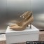 Dior Heel 8cm Jolie Dior Pumps in Nude Patent Calfskin 2024