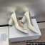 Dior Heel 8.5cm C'est Pumps in Patent Calfskin White 2024