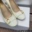 Dior Heel 8.5cm C'est Pumps in Patent Calfskin White 2024