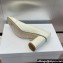 Dior Heel 8.5cm C'est Pumps in Patent Calfskin White 2024