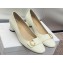 Dior Heel 3.5cm C'est Pumps in Patent Calfskin White 2024