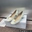 Dior Heel 3.5cm C'est Pumps in Patent Calfskin White 2024
