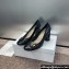 Dior Heel 8.5cm C'est Pumps in Patent Calfskin Black 2024