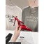 Dolce & Gabbana Heel 10cm Satin mules Red with gemstone embroidery 2024