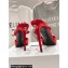 Dolce & Gabbana Heel 10cm Satin mules Red with gemstone embroidery 2024
