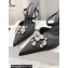 Dolce & Gabbana Heel 10cm Satin mules Black with gemstone embroidery 2024