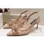 Dolce & Gabbana Heel 6.5cm Rainbow lace slingbacks in lurex lace Nude 2024