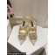 Dolce & Gabbana Heel 6.5cm Rainbow lace slingbacks in lurex lace Gold 2024