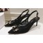 Dolce & Gabbana Heel 6.5cm Rainbow lace slingbacks in lurex lace Black 2024
