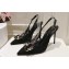 Dolce & Gabbana Heel 10cm Rainbow lace slingbacks in lurex lace Black 2024
