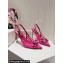 Dolce & Gabbana Heel 10cm Rainbow lace slingbacks in lurex lace Fuchsia 2024