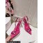 Dolce & Gabbana Heel 10cm Rainbow lace slingbacks in lurex lace Fuchsia 2024