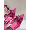 Dolce & Gabbana Heel 10cm Rainbow lace slingbacks in lurex lace Fuchsia 2024
