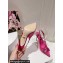Dolce & Gabbana Heel 10cm Rainbow lace slingbacks in lurex lace Fuchsia 2024