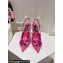 Dolce & Gabbana Heel 10cm Rainbow lace slingbacks in lurex lace Fuchsia 2024