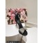 Dolce & Gabbana Heel 10cm Satin Sandals Black with rhinestones Bow and DG logo 2024