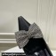 Dolce & Gabbana Heel 10cm Slingbacks Leather Black with rhinestones Bow and DG logo 2024
