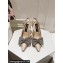 Dolce & Gabbana Heel 10cm Slingbacks Satin Beige with rhinestones Bow and DG logo 2024