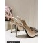 Dolce & Gabbana Heel 10cm Slingbacks Satin Beige with rhinestones Bow and DG logo 2024