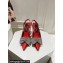 Dolce & Gabbana Heel 10cm Slingbacks Satin Red with rhinestones Bow and DG logo 2024