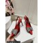 Dolce & Gabbana Heel 10cm Slingbacks Satin Red with rhinestones Bow and DG logo 2024