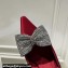 Dolce & Gabbana Heel 10cm Slingbacks Satin Red with rhinestones Bow and DG logo 2024