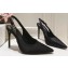 Dolce & Gabbana Heel 4.5cm/6.5cm/10cm slingbacks with DG logo in Satin Black 2024