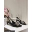 Dolce & Gabbana Heel 4.5cm Slingbacks Croco Pattern Black with rhinestones Bow and DG logo 2024