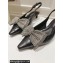 Dolce & Gabbana Heel 4.5cm Slingbacks Croco Pattern Black with rhinestones Bow and DG logo 2024
